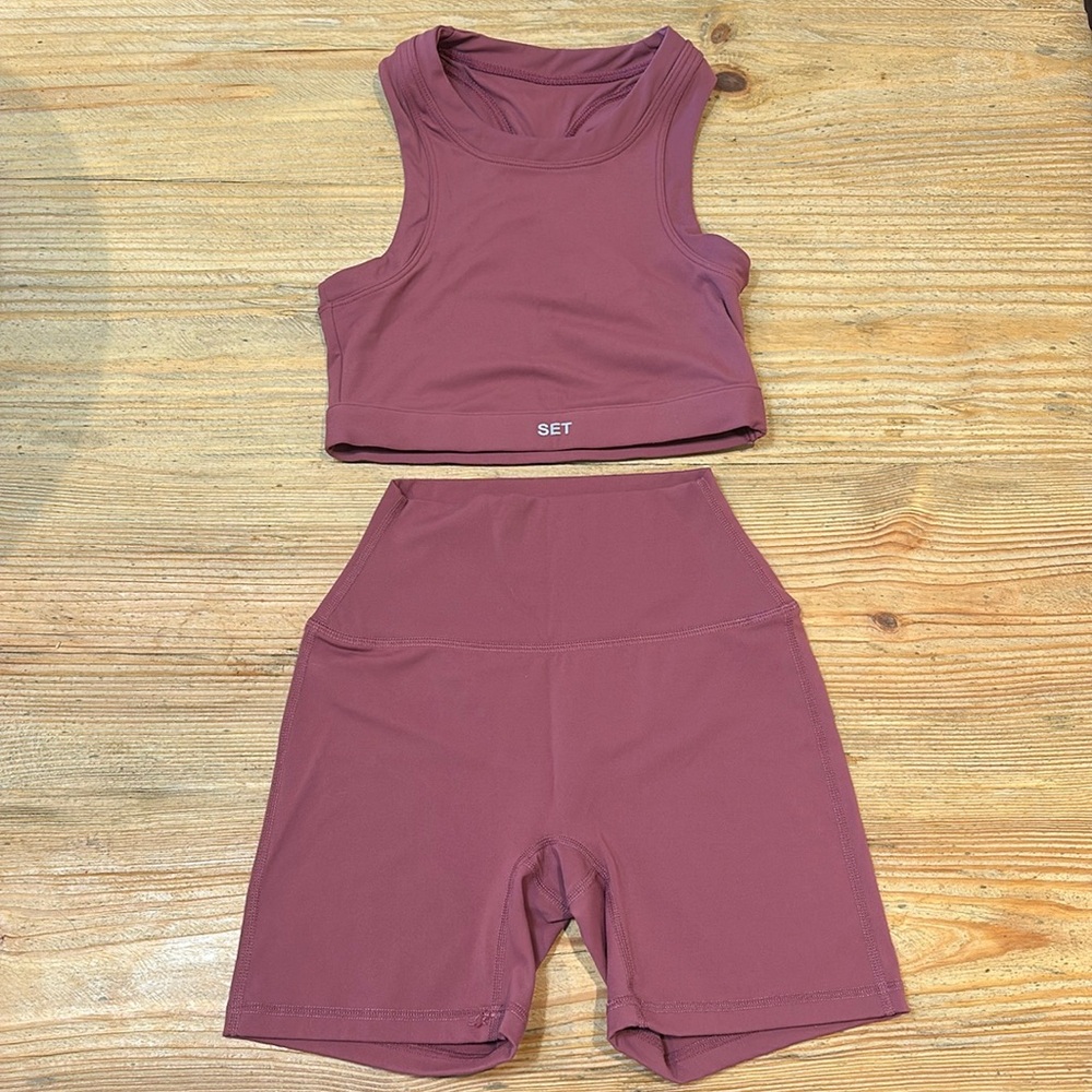 SET Active Sportbody Top + Shorts XS